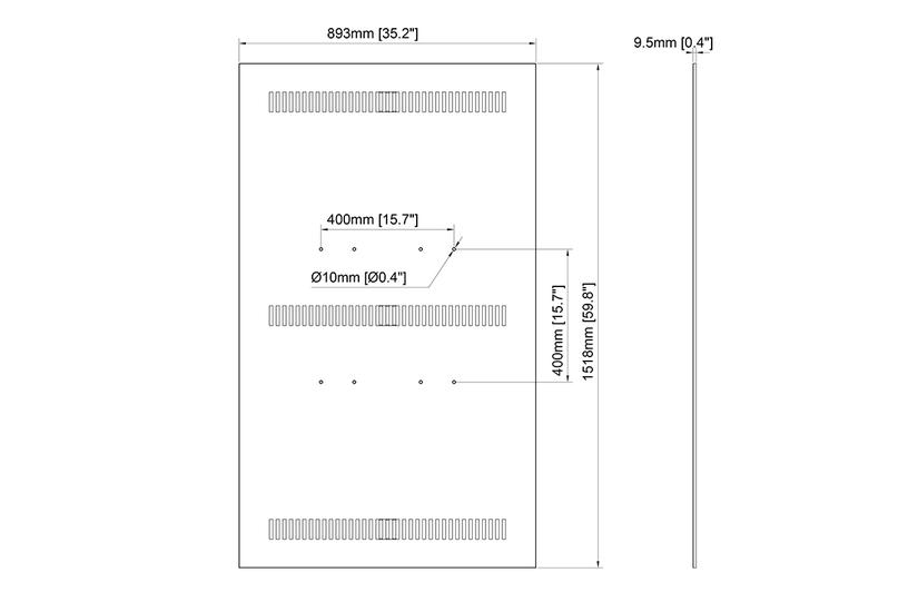 Multibrackets M Pro Series - Medium komponenter til montering - hvid