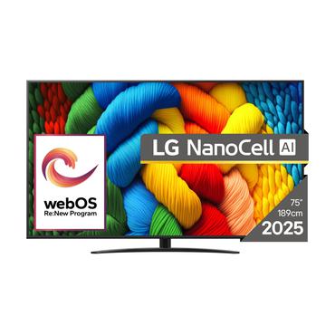 LG NanoCell AI 75NANO81A3A TV 190,5 cm (75") 4K Ultra HD Smart TV Wi-Fi Sort