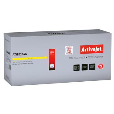 Activejet ATH-216YN toner til HP printer, Erstatning HP 216A W2412A; Supreme; 850 sider; Gul, med chip