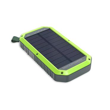 RealPower PB-10000 Solar Lithium polymer (LiPo) 10000 mAh Trådløs opladning Sort, Grøn