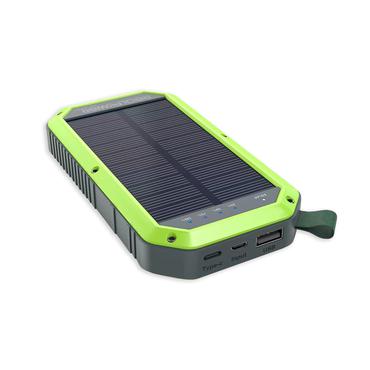 RealPower PB-10000 Solar Lithium polymer (LiPo) 10000 mAh Trådløs opladning Sort, Grøn
