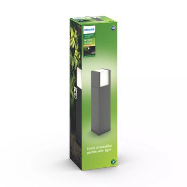 Philips myGarden Arbour - pedestallys - LED - 6 W - varmt hvidt lys - terning - antracite