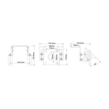 Multibrackets M Pro Series Shelf Mount monteringssats - för hölje - svart