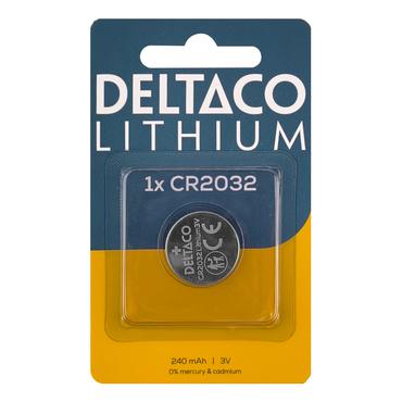 Deltaco CR2032-1B husholdningsbatteri Engangsbatteri Lithium