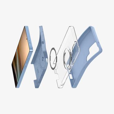 Spigen Silicone Fit (MagFit) mobiltelefon etui 17,5 cm (6.9") Cover Blå