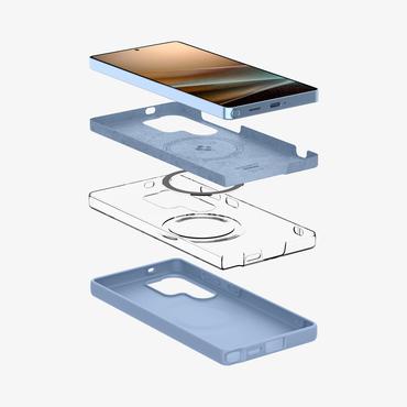 Spigen Silicone Fit (MagFit) mobiltelefon etui 17,5 cm (6.9") Cover Blå