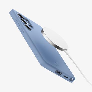 Spigen Silicone Fit (MagFit) mobiltelefon etui 17,5 cm (6.9") Cover Blå