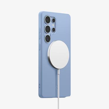 Spigen Silicone Fit (MagFit) mobiltelefon etui 17,5 cm (6.9") Cover Blå