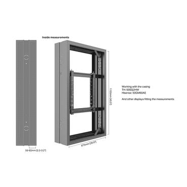 Multibrackets M Pro Series hölje - för platt panel - hög ljusstyrka ram - svart
