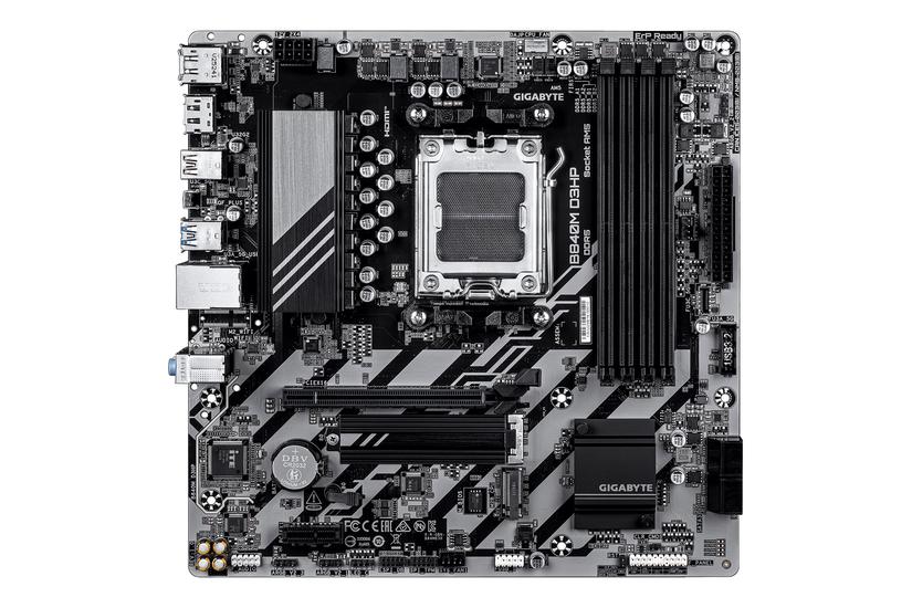 GIGABYTE Bundkort - AMD B840 - Sokkel AM5 - Micro ATX - DDR5 - 256 GB - 2x M.2 - 4x SATA