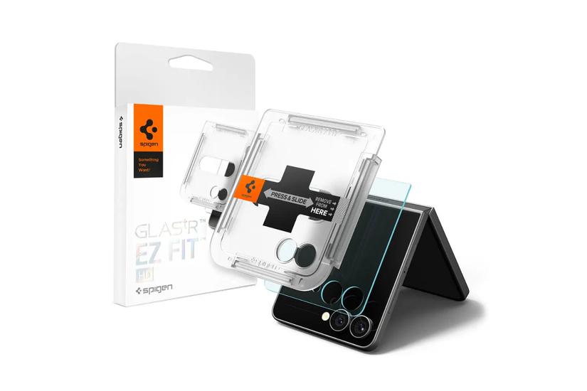 Spigen GLAS.tR EZ Fit HD Klar sk&aelig;rmbeskytter Samsung 1 stk