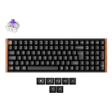 Keychron K4 HE SE Wireless Tri-Mode Hot Swap QMK Gateron 2.0 Purple Magnetic Switch Wood Black