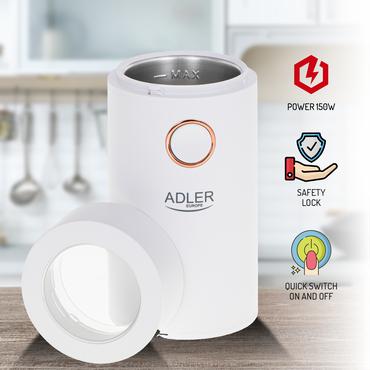 Adler AD4446WG kaffemølle 150 W Hvid