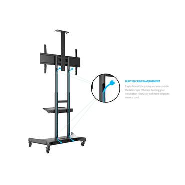 Multibrackets M Public Floorstand Basic 180 st&auml;ll - f&ouml;r platt panel/videokonferenssystem - svart
