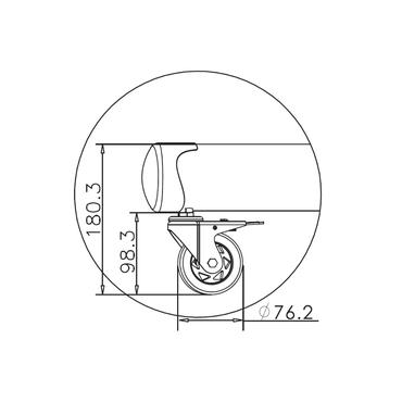 Multibrackets M Public Floorstand Basic 180 st&auml;ll - f&ouml;r platt panel/videokonferenssystem - svart