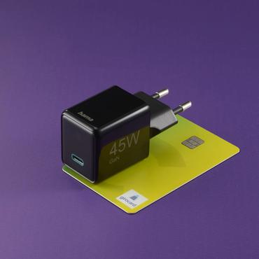Hama ładowarka sieciowa supermini GaN 45W PD/QC 1x USB-C czarna