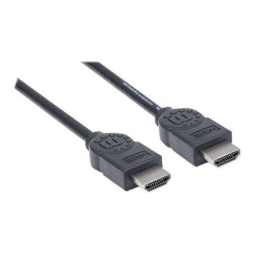Manhattan HDMI Cable with Ethernet, 4K@30Hz (High Speed), 5m, Male to Male, Black, Ultra HD 4k x 2k, 10.2 Gbps, HEC, ARC, 3D, Deep Colour, Fully Shielded, Gold Plated Contacts, Lifetime Warranty, Polybag