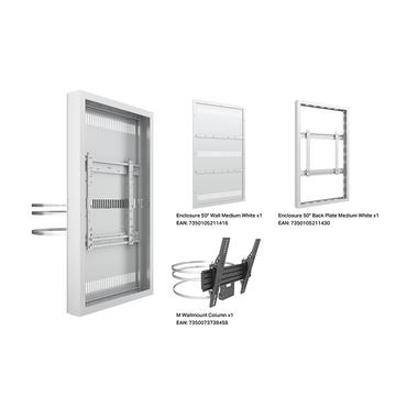 Multibrackets M Pro Series h&ouml;lje - medium - f&ouml;r LCD-display - vit