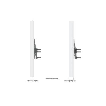 Multibrackets M Pro Series h&ouml;lje - medium - f&ouml;r LCD-display - vit
