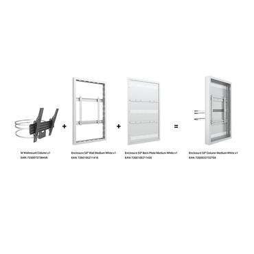 Multibrackets M Pro Series h&ouml;lje - medium - f&ouml;r LCD-display - vit