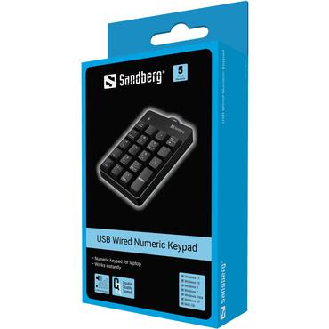 Sandberg USB Wired Numeric Keypad - tastatur Indgangsudstyr