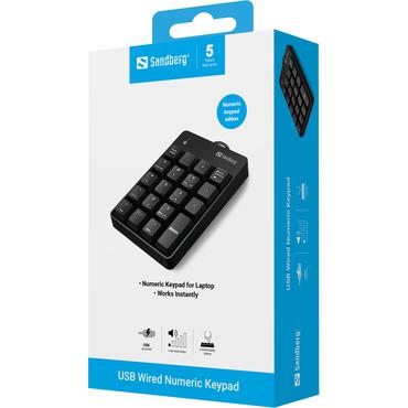 Sandberg USB Wired Numeric Keypad - tastatur Indgangsudstyr