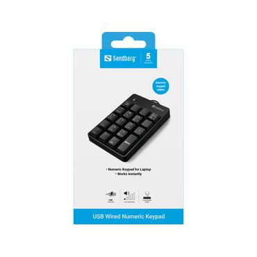 Sandberg USB Wired Numeric Keypad - tastatur Indgangsudstyr