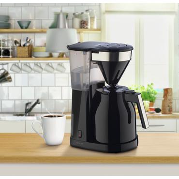 Melitta EasyTop Therm - kaffemaskine - sort/ s&oslash;lv