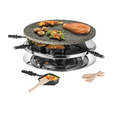 UNOLD RACLETTE 48726 Multi 4 in 1 - raclette/fondue/grill/het sten - rostfritt st&aring;l/svart