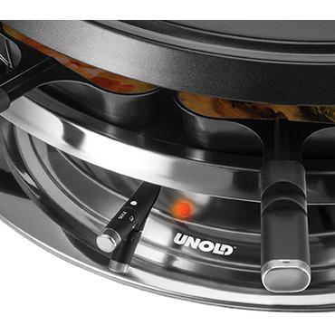 UNOLD RACLETTE 48726 Multi 4 in 1 - raclette/fondue/grill/het sten - rostfritt st&aring;l/svart