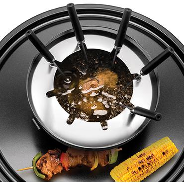 UNOLD RACLETTE 48726 Multi 4 in 1 - raclette/fondue/grill/het sten - rostfritt st&aring;l/svart