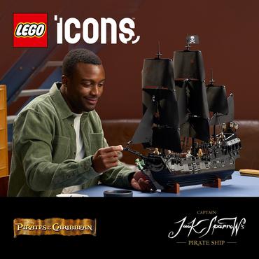 LEGO ICONS Kaptajn Jack Sparrows piratskib