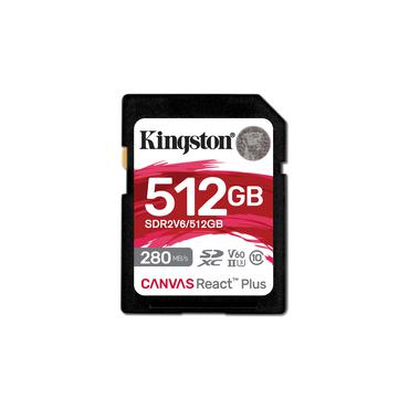 Kingston Canvas React Plus - flash-minneskort - 512 GB - SDXC UHS-II
