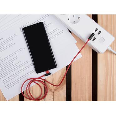 NATEC NKA-1201 USB-kabel USB 2.0 1 m USB A USB C Sort, R&oslash;d