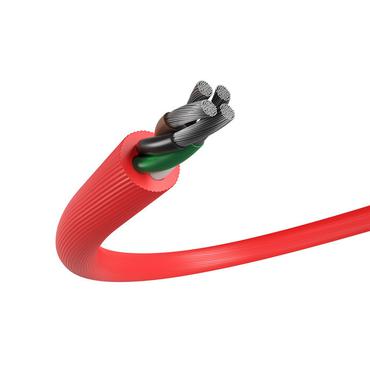 NATEC NKA-1201 USB-kabel USB 2.0 1 m USB A USB C Sort, R&oslash;d