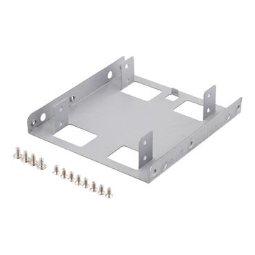 DELTACO 2,5" til 3,5" monterings ramme til 2X Harddisk Sølv