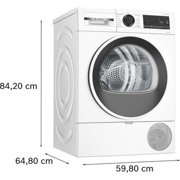 Bosch Serie 6 WQG241001 tørretumbler Fritstående Front-læsning 9 kg Hvid