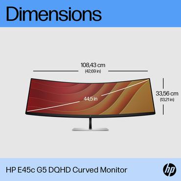 HP E45c G5 - Kantbelyst LED 44.5" AMD FreeSync Premium VA 3ms