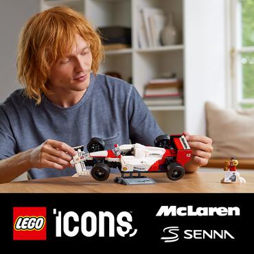LEGO ICONS McLaren MP4/4 og Ayrton Senna
