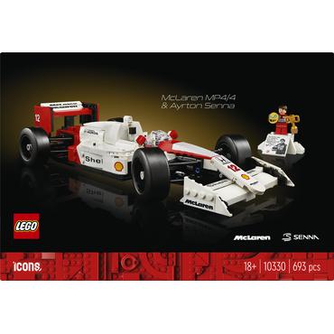 LEGO ICONS McLaren MP4/4 og Ayrton Senna