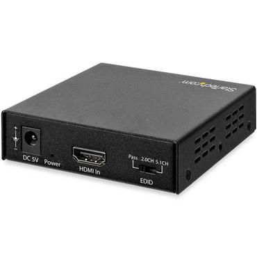 StarTech.com HDMI-audioextraherare med st&ouml;d f&ouml;r 4K 60 Hz - HDMI-ljudsignalsextraktor