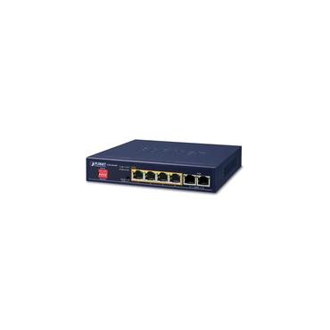 PLANET GSD-604HP netværksswitch Ikke administreret Gigabit Ethernet (10/100/1000) Strøm over Ethernet (PoE) Blå