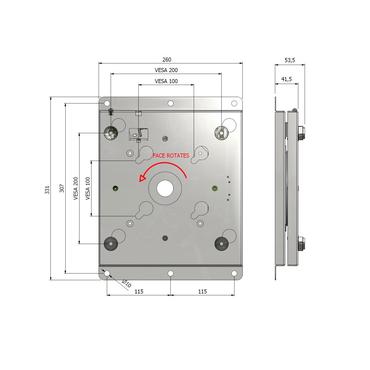 Multibrackets M VESA Wallmount Flip monteringssats - för LCD-display - silver