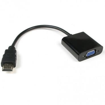 Techly IDATA-HDMI-VGA2A videokabel adapter 0,15 m VGA+3.5mm Sort