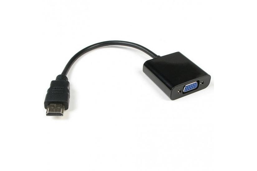 Techly IDATA-HDMI-VGA2A videokabel adapter 0,15 m VGA+3.5mm Sort