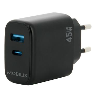 Mobilis str&ouml;madapter - snabb, gan - USB, 24 pin USB-C - 45 Watt