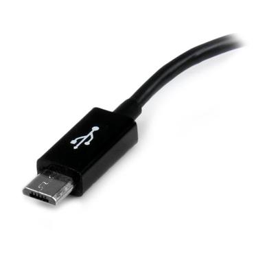 StarTech.com 12&nbsp;cm Micro USB till USB OTG-v&auml;rdadapter (p&aring;-spr&aring;ng) M/F - USB-adapter - USB till mikro-USB typ B - 12.7 cm