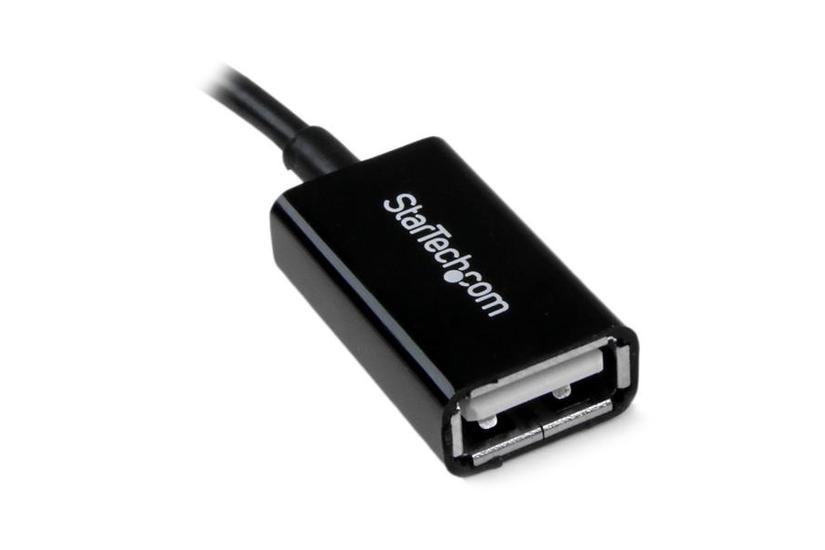 StarTech.com 12&nbsp;cm Micro USB till USB OTG-v&auml;rdadapter (p&aring;-spr&aring;ng) M/F - USB-adapter - USB till mikro-USB typ B - 12.7 cm