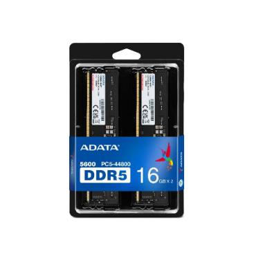 ADATA - 32GB:2x16GB - DDR5 RAM - 5600MHz - DIMM 288-pin - On-die ECC