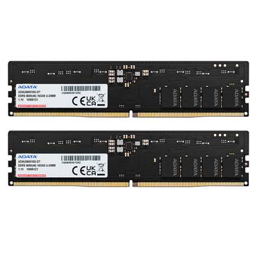 ADATA - 32GB:2x16GB - DDR5 RAM - 5600MHz - DIMM 288-pin - On-die ECC